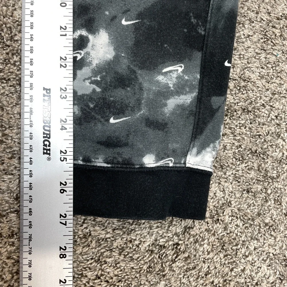 NIKE Boys Sweatpants Size Large All Over Print Gray‎ Space Dye Drawstring Waist